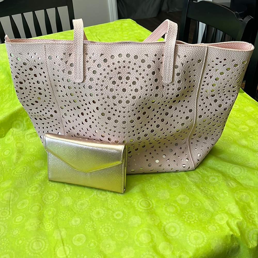 Dusty Pink Tote- Extra Large with matching wallet